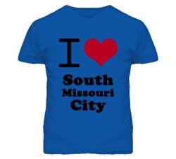 South Missouri City Missouri I Heart Love Green T Shirt