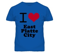 East Platte City Missouri I Heart Love Green T Shirt