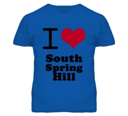 South Spring Hill Kansas I Heart Love Green T Shirt
