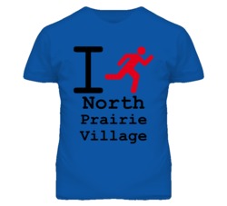 North Prairie Village Kansas I Run Green T Shirt