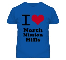 North Mission Hills Kansas I Heart Love Green T Shirt