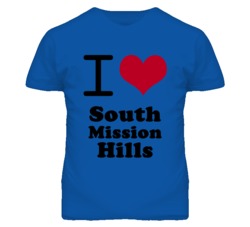 South Mission Hills Kansas I Heart Love Green T Shirt