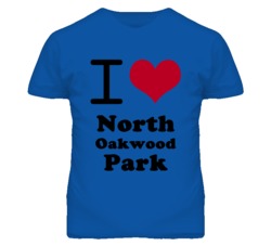 North Oakwood Park Missouri I Heart Love Green T Shirt