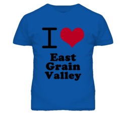 East Grain Valley Missouri I Heart Love Green T Shirt