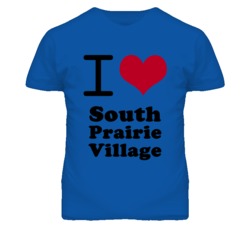 South Prairie Village Kansas I Heart Love Green T Shirt