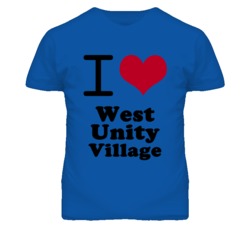 West Unity Village Missouri I Heart Love Green T Shirt