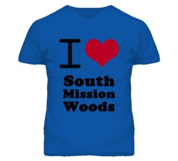 South Mission Woods Kansas I Heart Love Green T Shirt