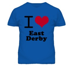 East Derby Kansas I Heart Love Green T Shirt