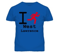 West Lawrence Kansas I Run Green T Shirt