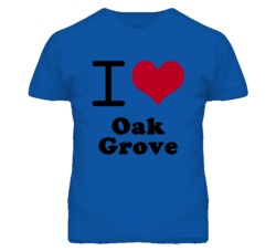 Oak Grove Missouri I Heart Love Green T Shirt