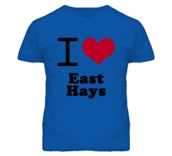 East Hays Kansas I Heart Love Green T Shirt