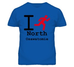 North Osawatomie Kansas I Run Green T Shirt
