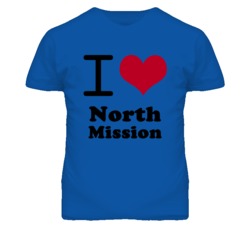 North Mission Kansas I Heart Love Green T Shirt