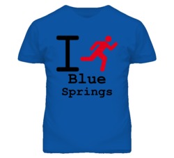 Blue Springs Missouri I Run Green T Shirt