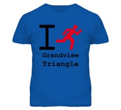 Grandview Triangle Kansas I Run Green T Shirt