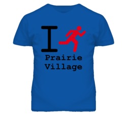 Prairie Village Kansas I Run Green T Shirt