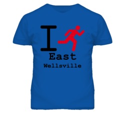 East Wellsville Kansas I Run Green T Shirt