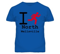 North Wellsville Kansas I Run Green T Shirt