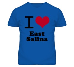 East Salina Kansas I Heart Love Green T Shirt