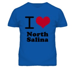 North Salina Kansas I Heart Love Green T Shirt