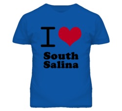 South Salina Kansas I Heart Love Green T Shirt