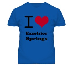 Excelsior Springs Missouri I Heart Love Green T Shirt