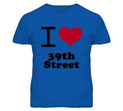 39th Street Kansas I Heart Love Green T Shirt