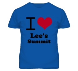 Lee's Summit Missouri I Heart Love Green T Shirt
