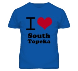 South Topeka Kansas I Heart Love Green T Shirt