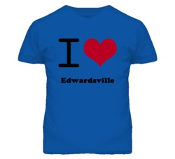 Edwardsville Kansas I Heart Love Green T Shirt