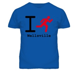 Wellsville Kansas I Run Green T Shirt