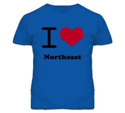 Northeast Kansas I Heart Love Green T Shirt