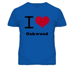 Oakwood Missouri I Heart Love Green T Shirt