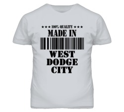 West Dodge City Kansas Made In Born Sport Grey T Shirt