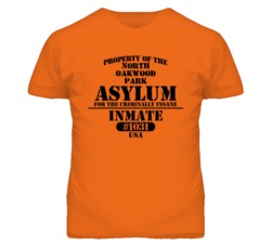 North Oakwood Park Missouri Insane Prison Halloween T Shirt