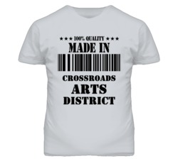 Crossroads Arts District Kansas Made In Born Sport Grey T Shirt