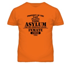 East Platte Woods Missouri Insane Prison Halloween T Shirt