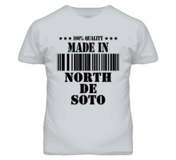 North De Soto Kansas Made In Born Sport Grey T Shirt