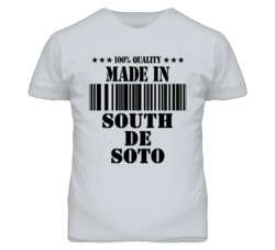South De Soto Kansas Made In Born Sport Grey T Shirt