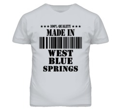 West Blue Springs Missouri Made In Born Sport Grey T Shirt