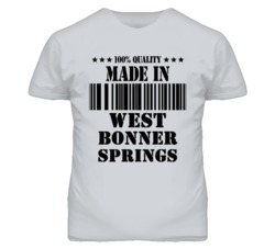 West Bonner Springs Kansas Made In Born Sport Grey T Shirt