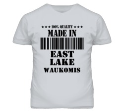 East Lake Waukomis Missouri Made In Born Sport Grey T Shirt