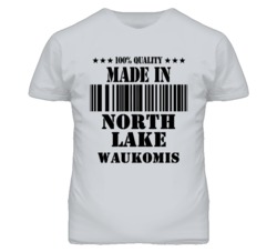 North Lake Waukomis Missouri Made In Born Sport Grey T Shirt