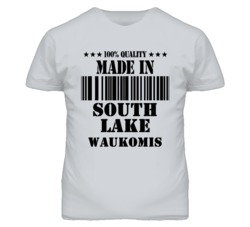 South Lake Waukomis Missouri Made In Born Sport Grey T Shirt