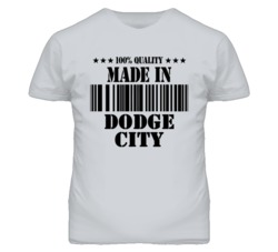 Dodge City Kansas Made In Born Sport Grey T Shirt