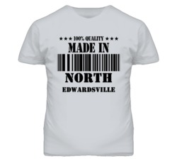 North Edwardsville Kansas Made In Born Sport Grey T Shirt