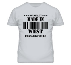 West Edwardsville Kansas Made In Born Sport Grey T Shirt