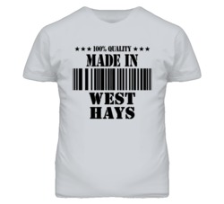 West Hays Kansas Made In Born Sport Grey T Shirt