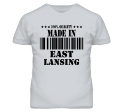 East Lansing Kansas Made In Born Sport Grey T Shirt
