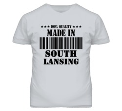 South Lansing Kansas Made In Born Sport Grey T Shirt